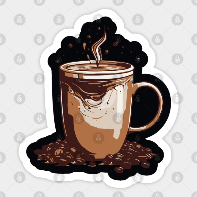 Coffee & Brown Sticker by CurlyLamb